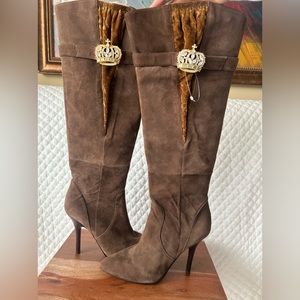 Hale Bob Tall Brown Olivia Boots Sz 6. NWT